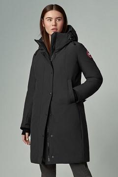 Chamarras Canada Goose Mujer Mexico - Sherbrooke Abrigos Negros OR2390614